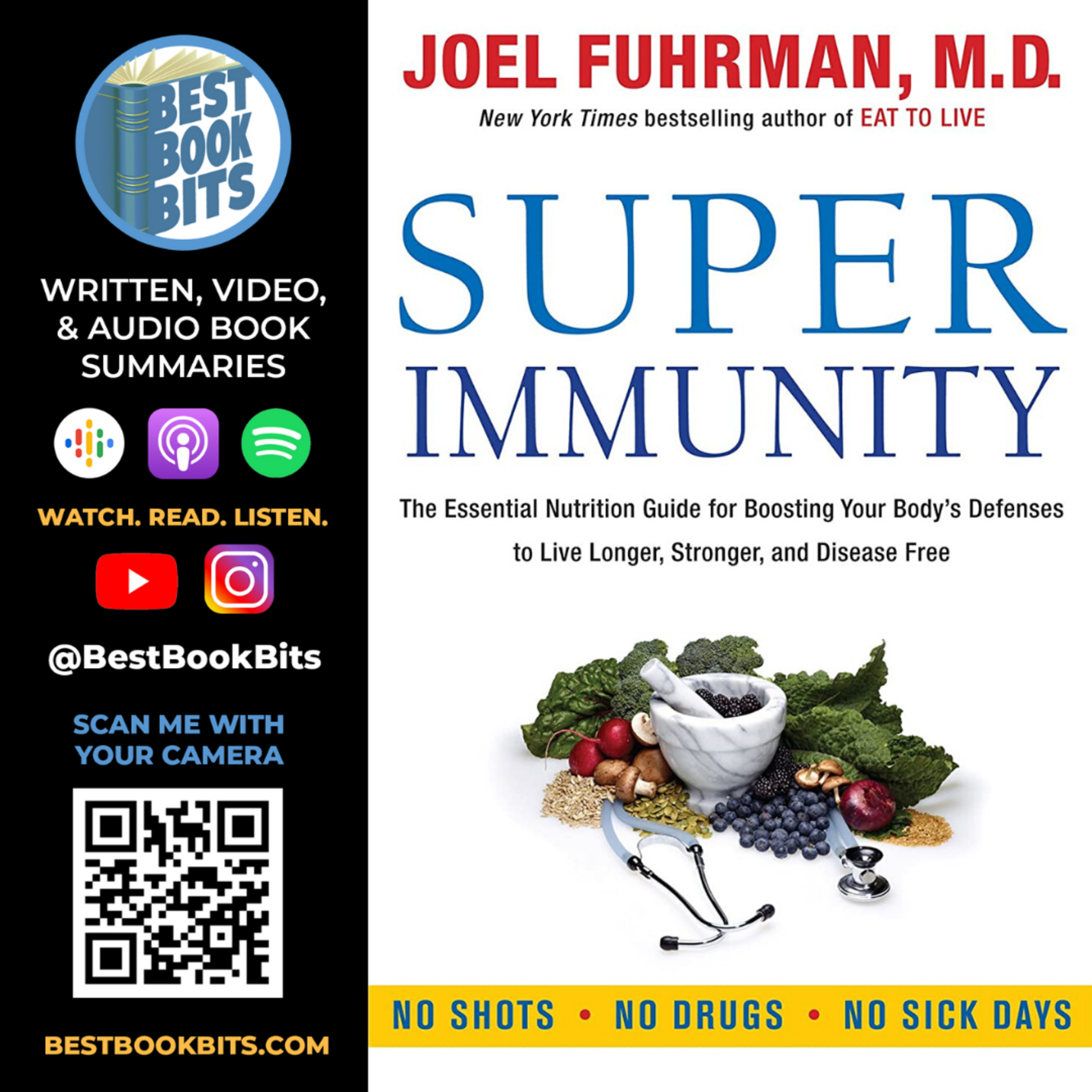 Super Immunity Book Summary | Author Joel Fuhrman | bestbookbits.com