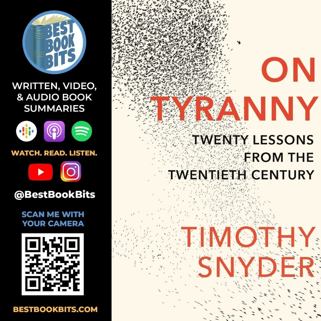 On Tyranny | Twenty Lessons from the Twentieth Century | Timothy D. Snyder | Book Summary