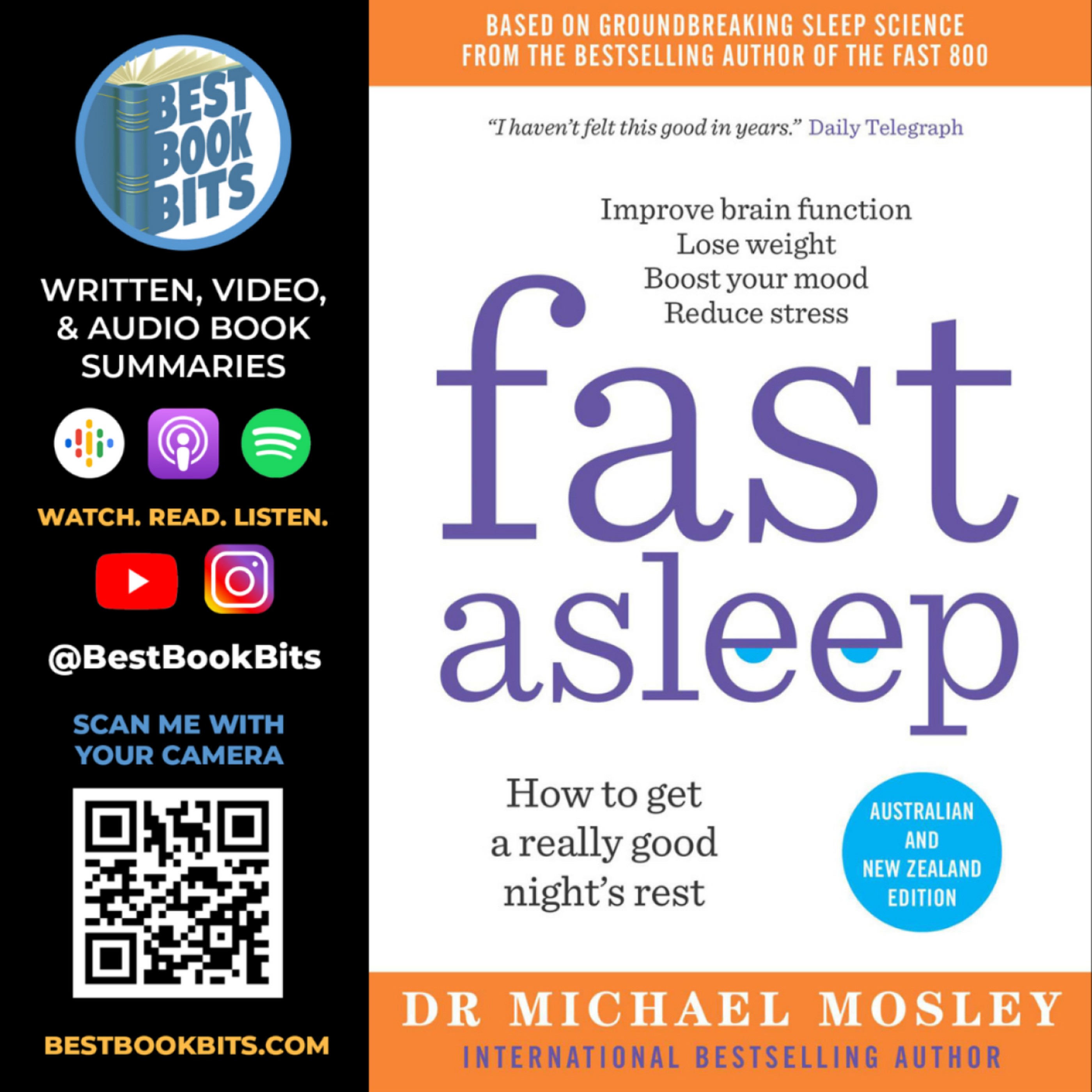 Fast Asleep | How to Get a Really Good Night's Rest | Michael Mosley | Book Summary