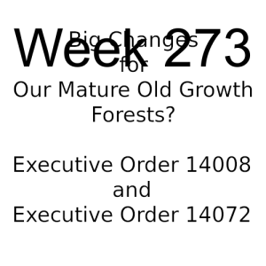 Week 273 mature old growth protections via executive orders