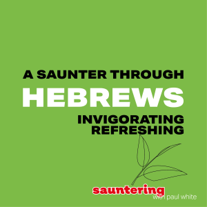 A Saunter Through Hebrews: Chapter 13