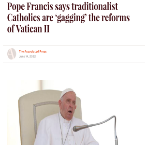 Francis laments Traditionalists fighting against Vatican II (Fr. Jenkins)