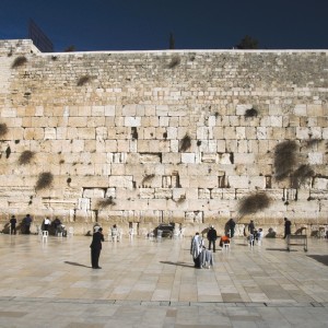 Prayers with Rav Dror at the Western Wall, the holiest place in the world.