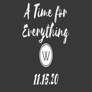 November 15 2020- A Time for Everything