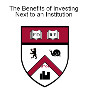 The Benefits of Investing Next to an Institution