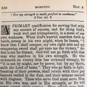 Spurgeon's Morning and Evening Nov 4 AM