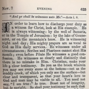 Spurgeon's Morning and Evening Nov 7 PM