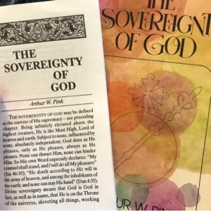 From the Pastor's Desk:  The Sovereignty of God