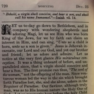 Spurgeon's Morning and Evening Dec 25 AM