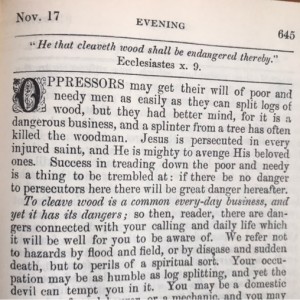 Spurgeon's Morning and Evening Nov 17 PM