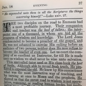 Spurgeon's Morning and Evening Jan 18 PM