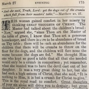 Spurgeon's Morning and Evening Mar 27 PM