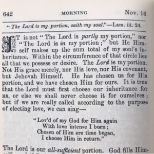Spurgeon's Morning and Evening Nov 16 AM