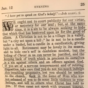 Spurgeon's Morning and Evening Jan 12 PM