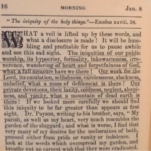 Spurgeon's Morning and Evening Jan 8 AM