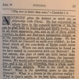 Spurgeon's Morning and Evening Jan 8 PM