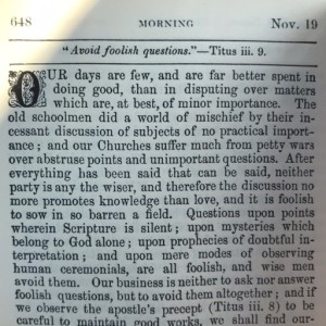 Spurgeon's Morning and Evening Nov 19 AM