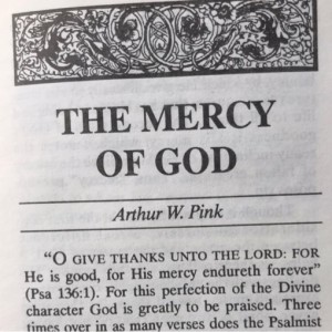From the Pastor's Desk:  The Mercy of God