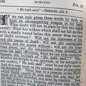 Spurgeon's Morning and Evening Feb 21 AM