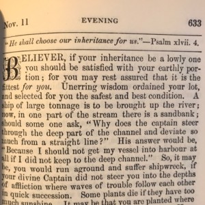 Spurgeon's Morning and Evening Nov 11 PM