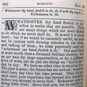 Spurgeon's Morning and Evening Nov 26 AM