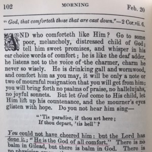 Spurgeon's Morning and Evening Feb 20 AM