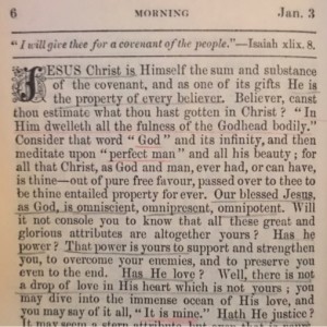 Spurgeon's Morning and Evening Jan 3 AM