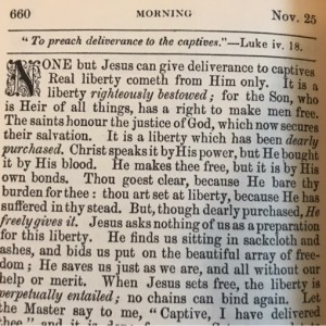 Spurgeon's Morning and Evening Nov 25 AM