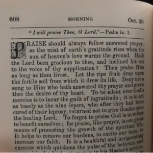 Spurgeon's Morning and Evening Oct 30 AM