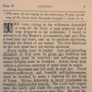 Spurgeon's Morning and Eveninf Jan 3 PM