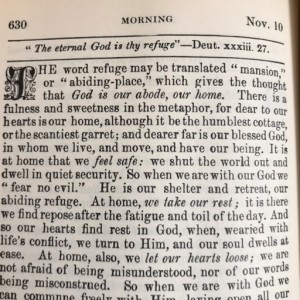 Spurgeon's Morning and Evening Nov 10 AM