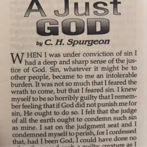From the Pastor's Desk:  A Just God