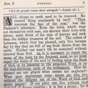 Spurgeon's Morning and Evening Jan 2 PM