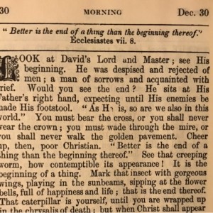 Spurgeon's Morning and Evening Dec 30 AM