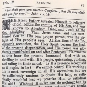 Spurgeon's Morning and Evening Feb 12 PM