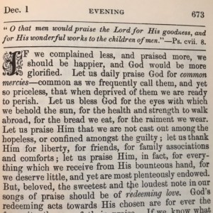 Spurgeon's Morning and Evening Dec 1 PM