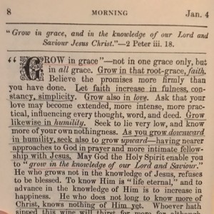 Spurgeon's Morning and Evening Jan 4 AM