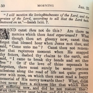 Spurgeon's Morning and Evening Jan 25 AM
