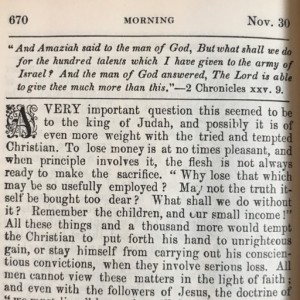Spurgeon's Morning and Evening Nov 30 AM
