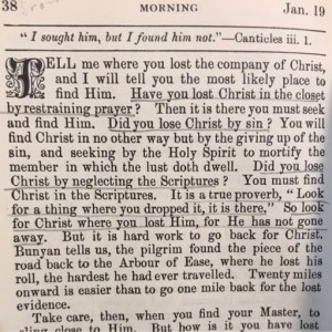 Spurgeon's Morning and Evening Jan 19 AM