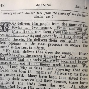 Spurgeon's Morning and Evening Jan 24 AM