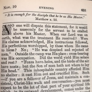 Spurgeon's Morning and Evening Nov 10 PM