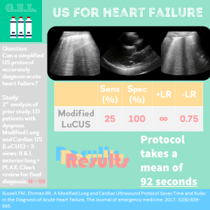 Lung and Cardiac Ultrasound Protocol for Acute Heart Failure