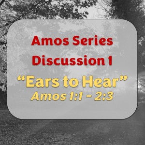 Amos Series - Discussion 1: Ears to Hear (Amos 1:1 - 2:3)