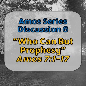 Amos Series - Discussion 6: Who Can But Prophesy? (Amos 7:1-17)