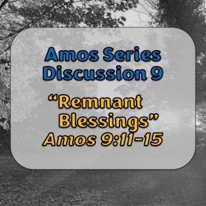 Amos Series - Discussion 9: Remnant Blessings (Amos 9:11-15)