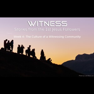 Witness week 4: The Culture of A Witnessing Community