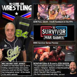 Bret Hart Charity Auction, AEW Full Gear, Survivor Series Preview and SI.Com/Wrestling Observer’s Josh Nason