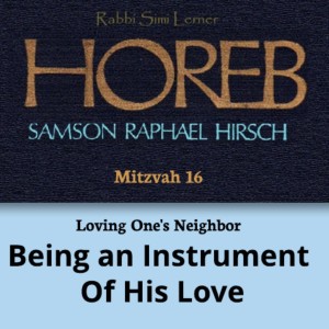 Mitzva #16 : Loving one‘s neighbour, Being an Instrument of his love