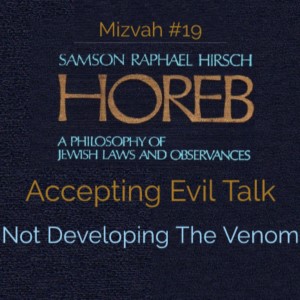 Mitzvah #19 Accepting Lashon Harah (Evil Talk) - Not Developing The Venom